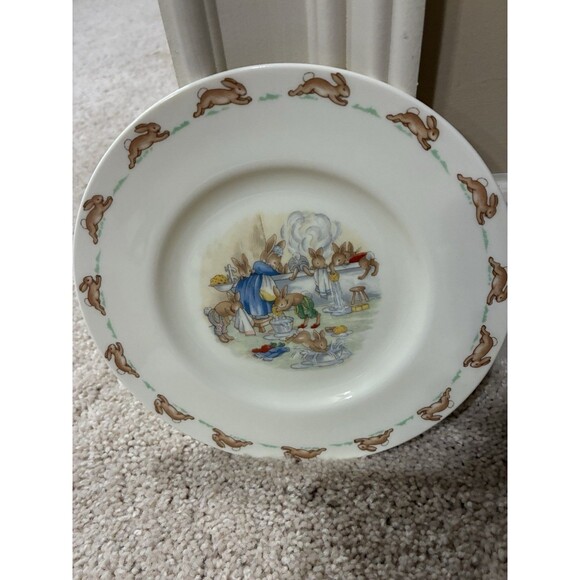 Royal Doulton 1936 “Bunnykins” Bone China, Childs 3 Piece Set *Plate, Bowl & Cup - Picture 2 of 9